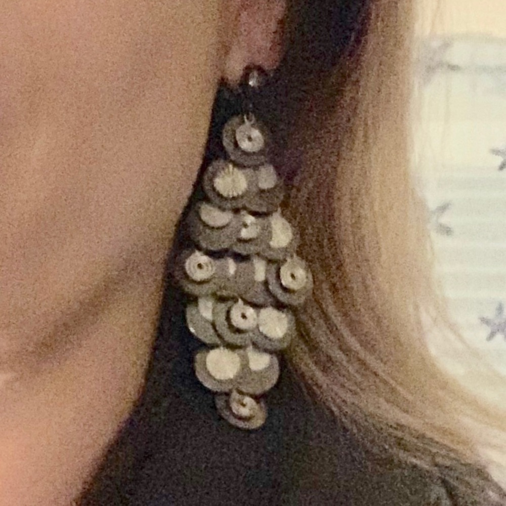 Silver waterfall earrings